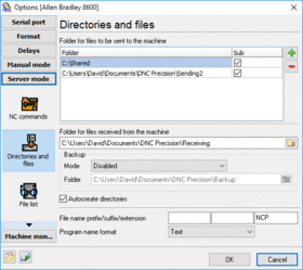 Server mode/Remote commands