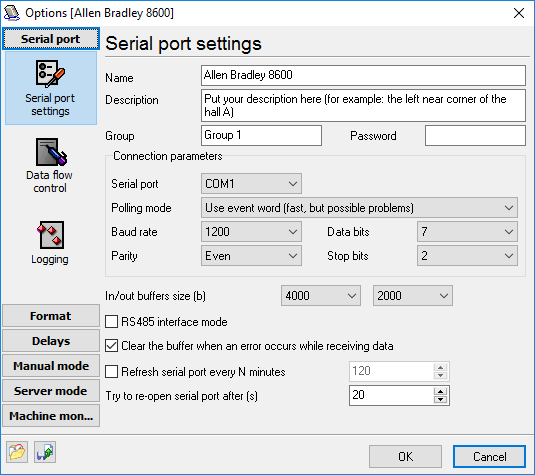 port-settings